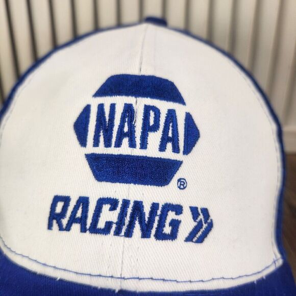 NAPA Racing Hat Cap Strap Back Blue White NASCAR NHRA INDYCAR Embroidered Sports - Picture 3 of 11